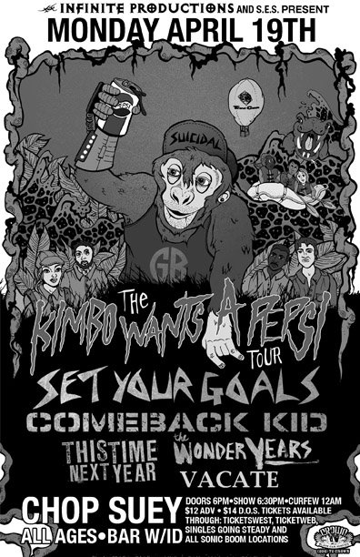 Set Your Goals, Comeback Kid, This Time Next Year, The Wonder Years - Seattle, Vacate @ Chop Suey Apr 19 2010 - May 6th @ Chop Suey