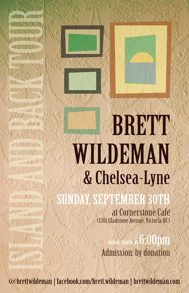 Brett Wildeman, Chelsea-Lyne @ Cornerstone Cafe - Sep 30, 2012