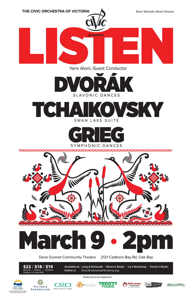 Listen: A Concert of Classics!: The Civic Orchestra of Victoria @ Dave Dunnet Theatre  Mar 9 2019 - May 1st @ Dave Dunnet Theatre 