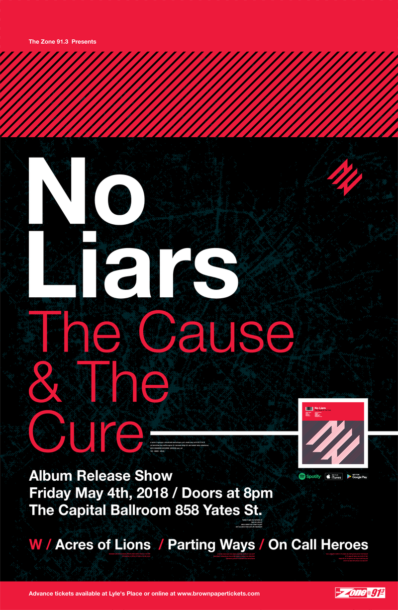 No Liars, acres of lions, Parting Ways, On Call Heroes @ Capital Ballroom May 4 2018 - May 6th @ Capital Ballroom