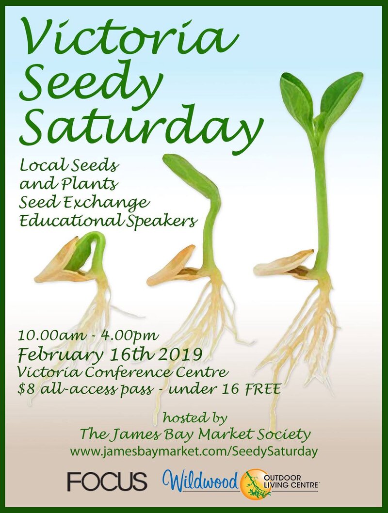 Victoria Seedy Saturday @ Victoria Conference Centre Theatre Feb 16 2019 - May 12th @ Victoria Conference Centre Theatre