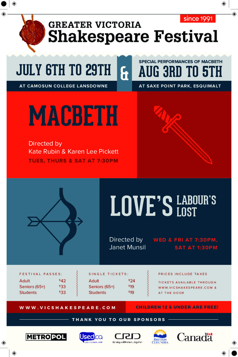Love's Labour's Lost @ Camosun College, Lansdowne Campus - Jul 29, 2017