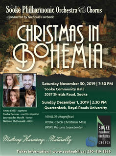 Christmas in Bohemia @ Sooke Community Hall Nov 30 2019 - Apr 30th @ Sooke Community Hall