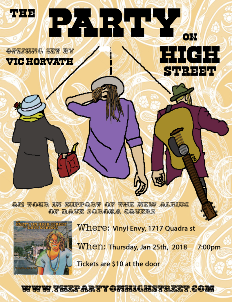 The Party on High Street, Vic Horvath @ Vinyl Envy Jan 25 2018 - May 6th @ Vinyl Envy