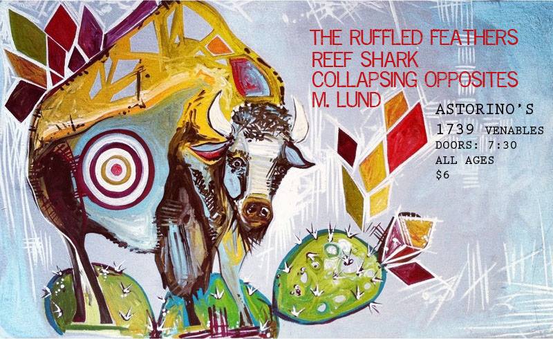 The Ruffled Feathers, Reef Shark, collapsing opposites, M.Lund @ Astorino's Nov 29 2013 - May 13th @ Astorino's