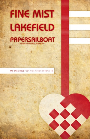 Fine Mist, Lakefield, PaperSailBoat @ The China Cloud Oct 23 2010 - May 7th @ The China Cloud