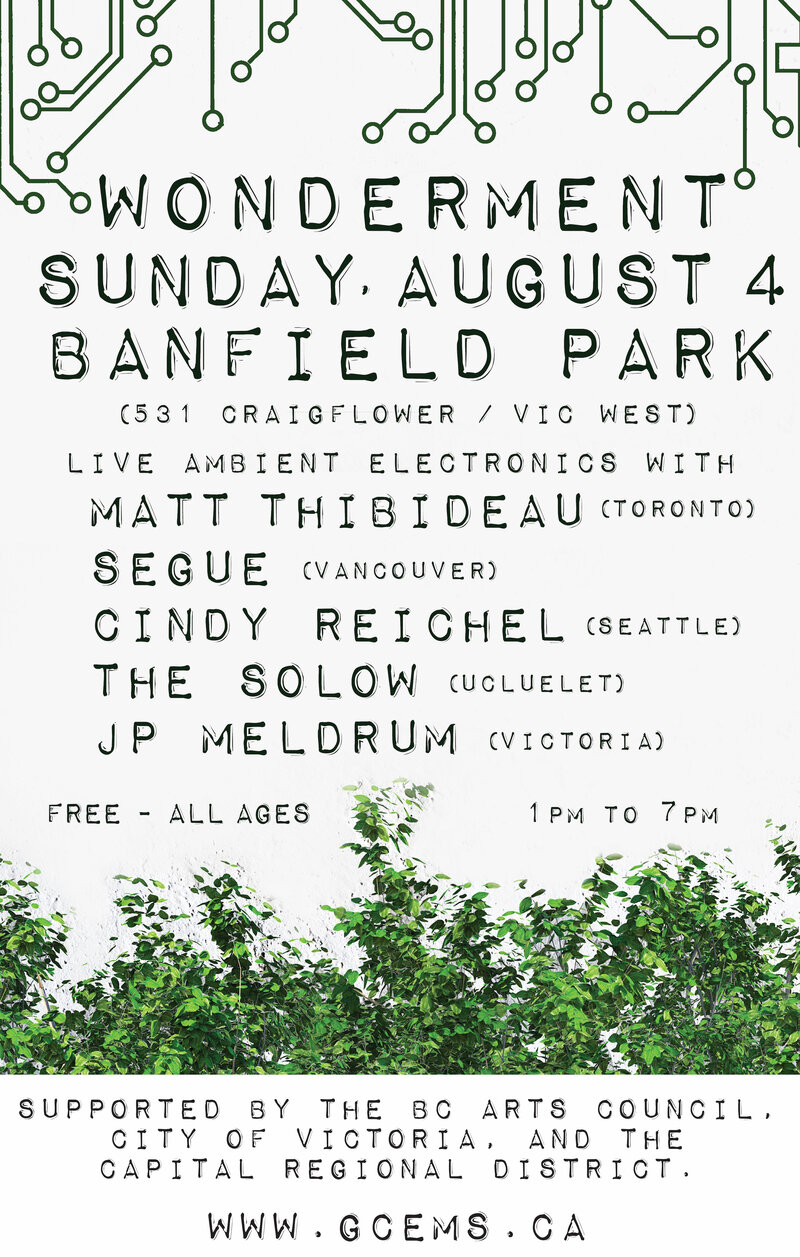 Wonderment (Ambient Edition) at Banfield Park: Matt Thibideau, Segue, Cindy Reichel, The SoLow , JP Meldrum @ Banfield Park Aug 4 2019 - May 6th @ Banfield Park