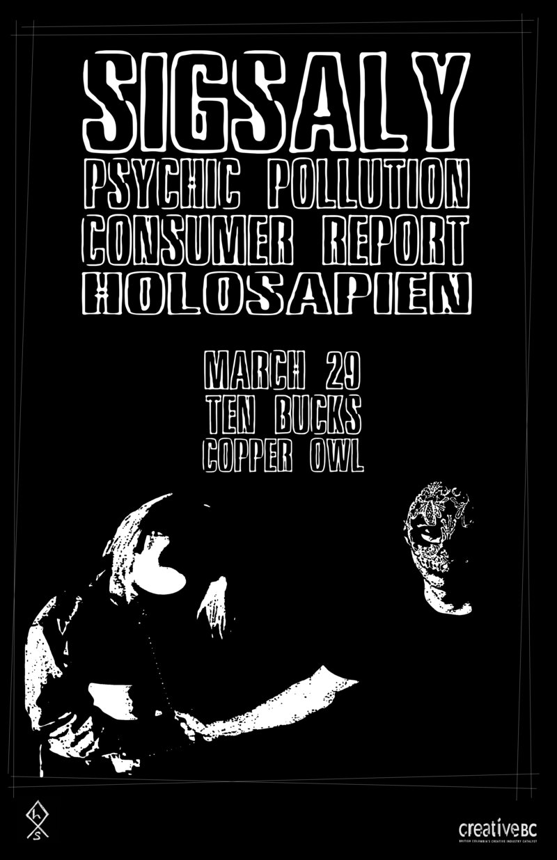 VILA and the Copper Owl presents: Sigsaly, Psychic Pollution, Consumer Report, Holo Sapien @ Copper Owl Mar 29 2019 - May 8th @ Copper Owl