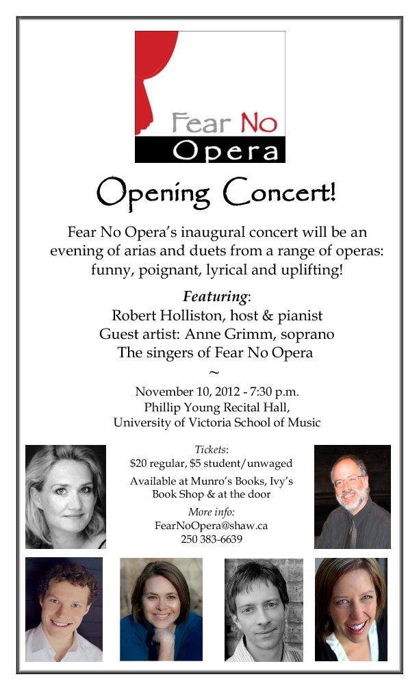 Anne Grimm, Robert Holliston, Neil Reimer, Jennifer Lang, Amy Steggles , Adam Dyjach @ Phillip T. Young Recital Hall (Uvic) Nov 10 2012 - May 14th @ Phillip T. Young Recital Hall (Uvic)