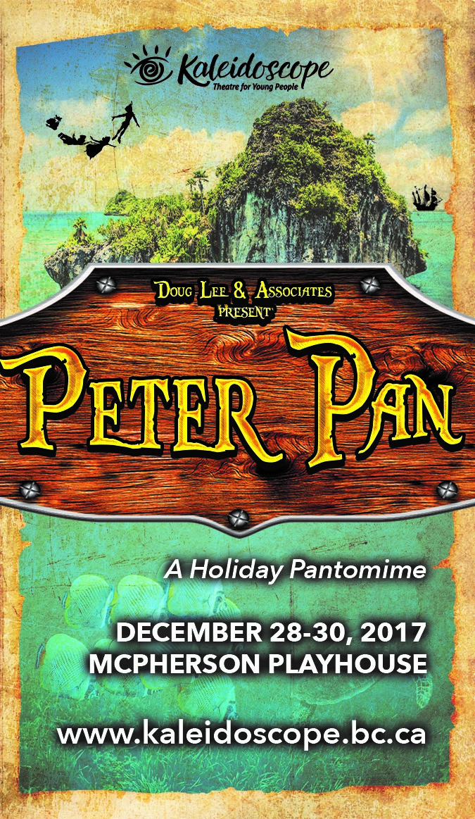Peter Pan: the Pantomime: Stephen Andrew, Jeffrey Stephen, Astrid Braunschmidt, Cati Landry, Cameron Little, Axel Otto, Scott Clarke, Maria Manna, Emily Case @ McPherson Playhouse Dec 28 2017 - May 1st @ McPherson Playhouse