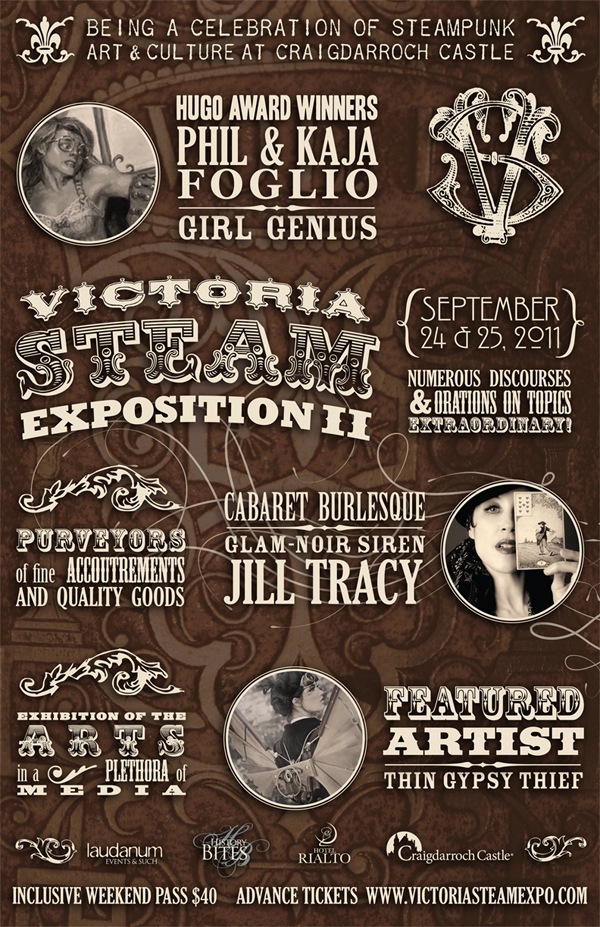 Victoria Steam Exposition II- A Celebration of Steampunk Art & Culture at Craigdarroch Castle: Jill Tracy @ The Craigdarroch Castle - Sep 24, 2011