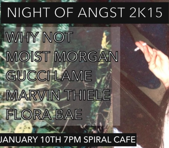 Amazing Show Created By The Teens of Victoria: Why Not/Max Montero, Gucci Lame, Moist Morgan, Marvin Thiele, Flora Bay @ Spiral Cafe Jan 10 2015 - May 6th @ Spiral Cafe