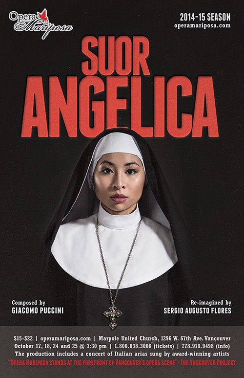 Puccini's Suor Angelica: Opera Mariposa @ Marpole United Church Oct 17 2014 - May 10th @ Marpole United Church