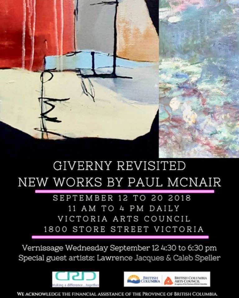 Giverny Revisted - New Works by Paul McNair: Paul McNair @ Victoria Arts Council Sep 12 2018 - May 7th @ Victoria Arts Council