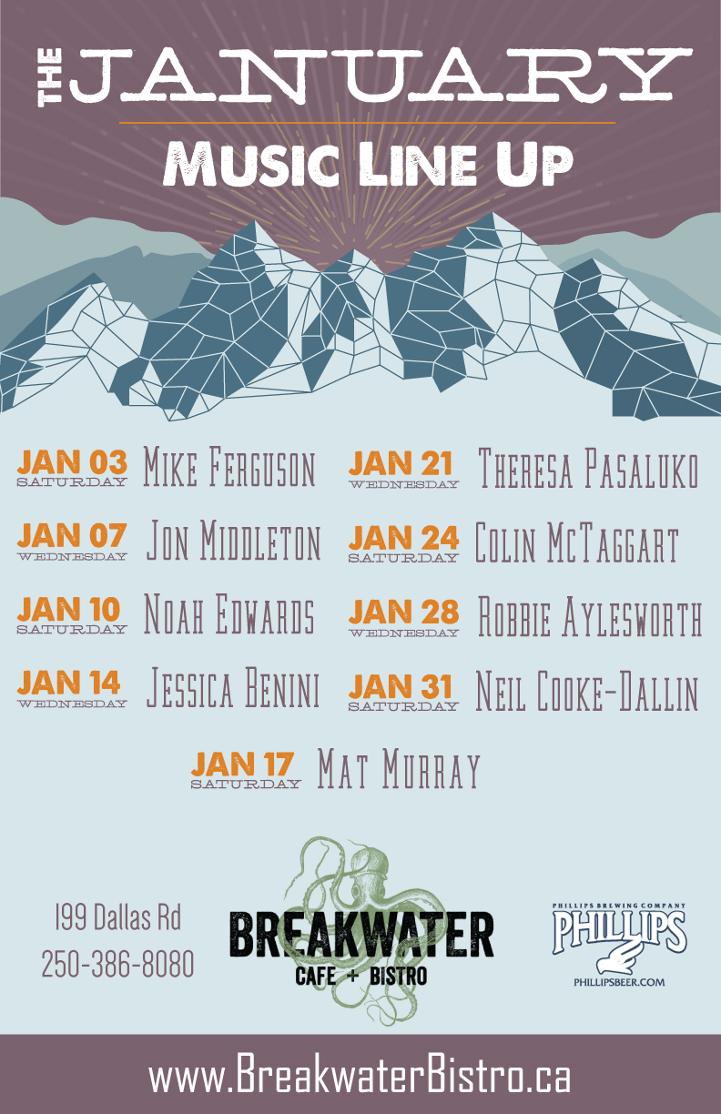 Robbie Aylesworth @ Breakwater Cafe + Bistro Jan 28 2015 - May 6th @ Breakwater Cafe + Bistro