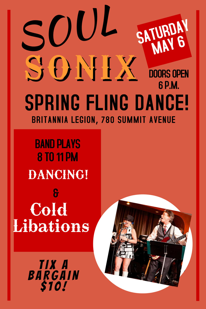 Soul Sonix Spring Fling Dance @ Britannia Legion #7 May 6 2017 - May 13th @ Britannia Legion #7