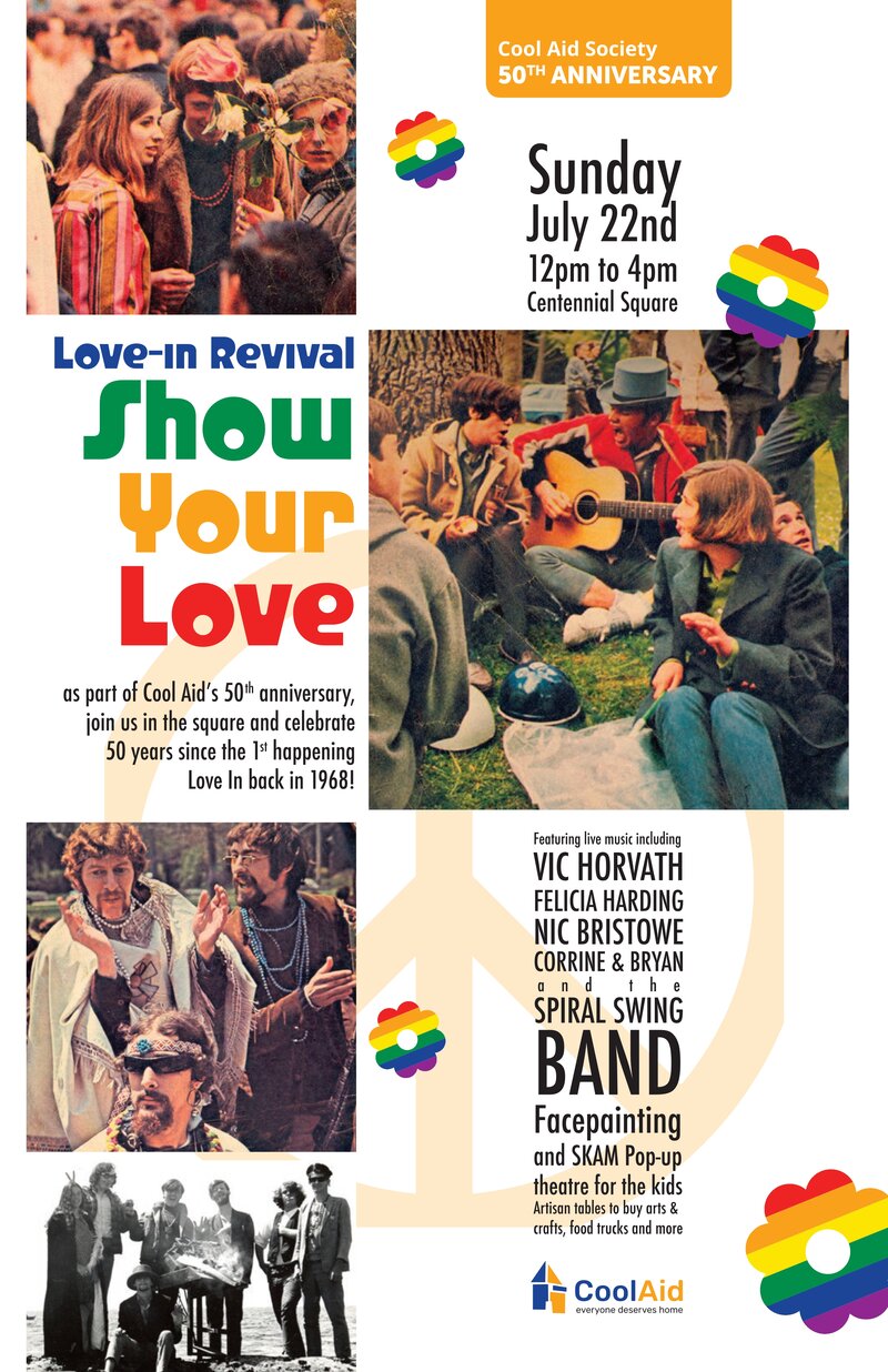 Love In Revival-"Show Your Love": Vic Horvath, Felicia Harding, Nic Bristowe, Corrine & Bryan, Spiral Swing  @ Centennial Square Jul 22 2018 - May 6th @ Centennial Square