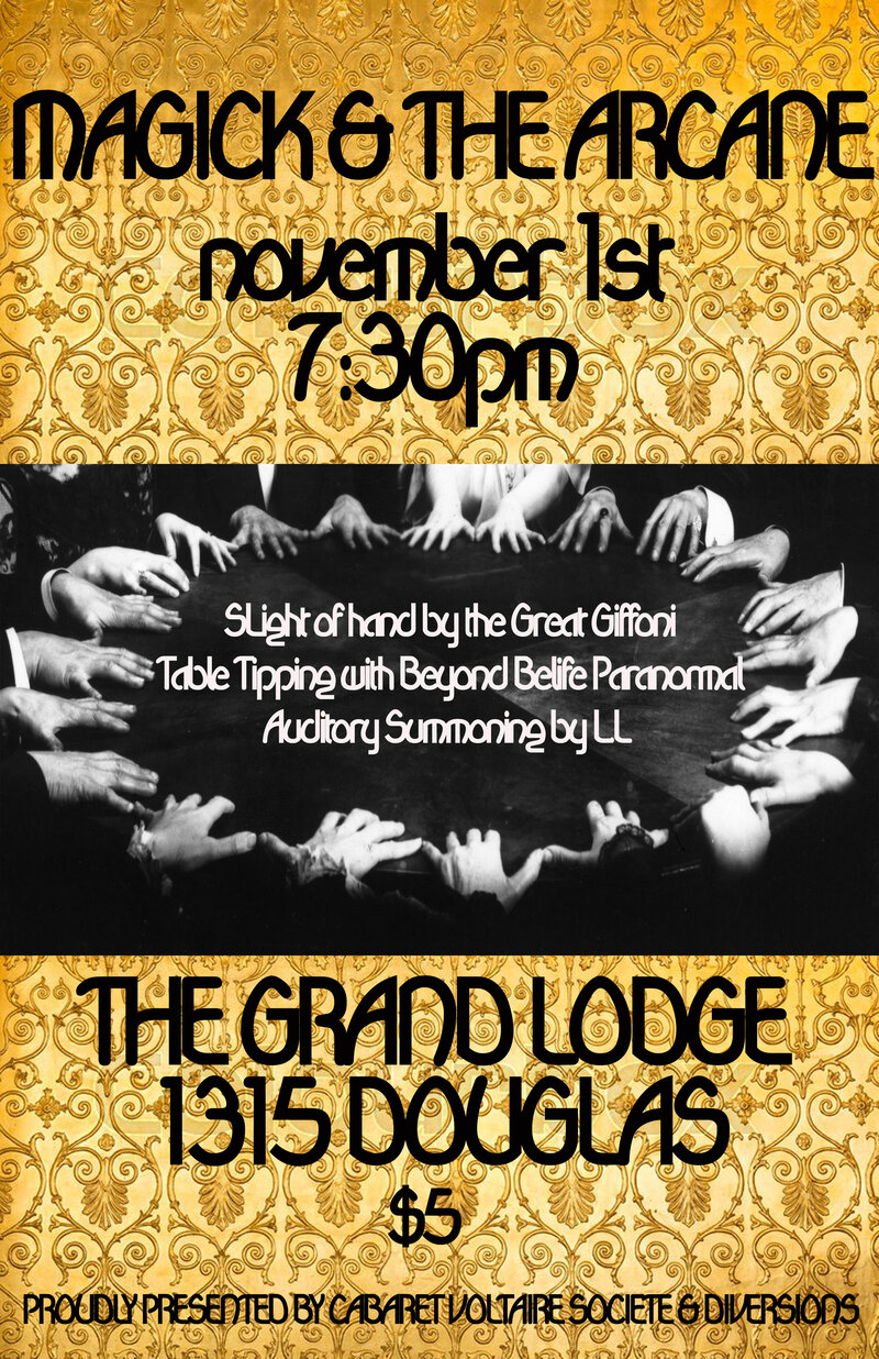 Magick & The Arcane: The Great Giffoni Magic Show, Beyond Belife Paranomal , L.L @ Odd Fellows Hall - Nov 01, 2019