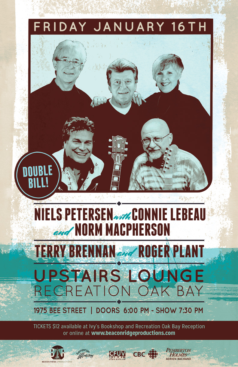Wow! Check out this double bill!: Niels Petersen, Terry Brennan, Connie Lebeau, Norm Macpherson, Roger Plant  @ Sports View Lounge Jan 16 2015 - May 6th @ Sports View Lounge