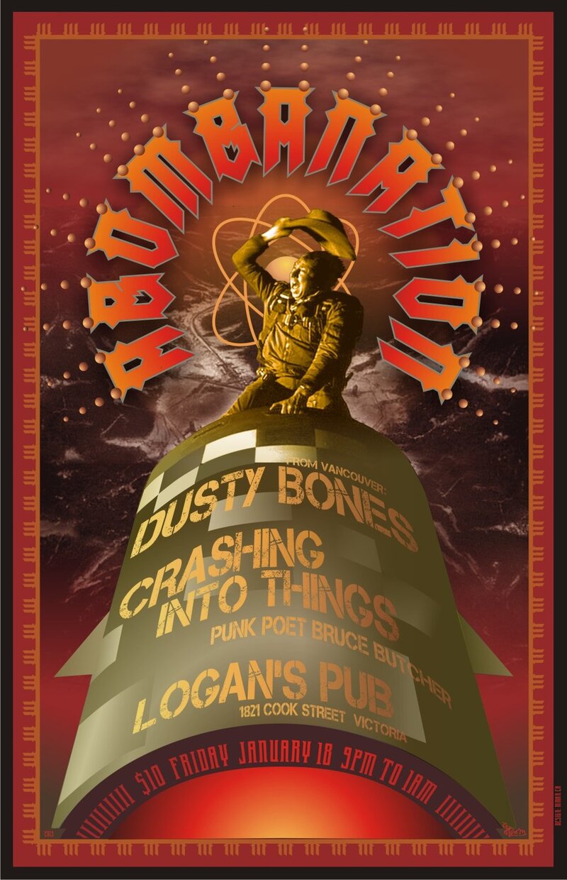 ABOMBANATION, Dusty Bones, Crashing Into Things, Bruce Butcher @ Logan's Pub Jan 18 2013 - May 9th @ Logan's Pub