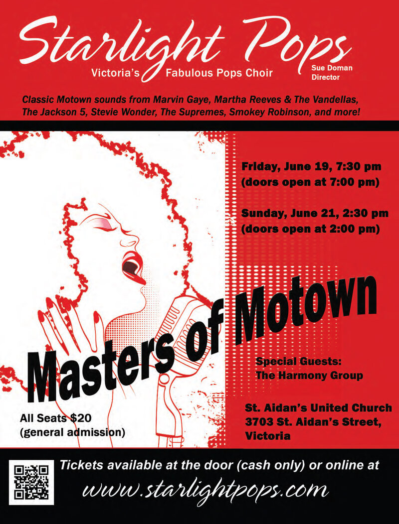 Starlight Pops presents "Masters of Motown": Starlight Pops , The Harmony Group @ Broad View United Jun 21 2015 - May 6th @ Broad View United