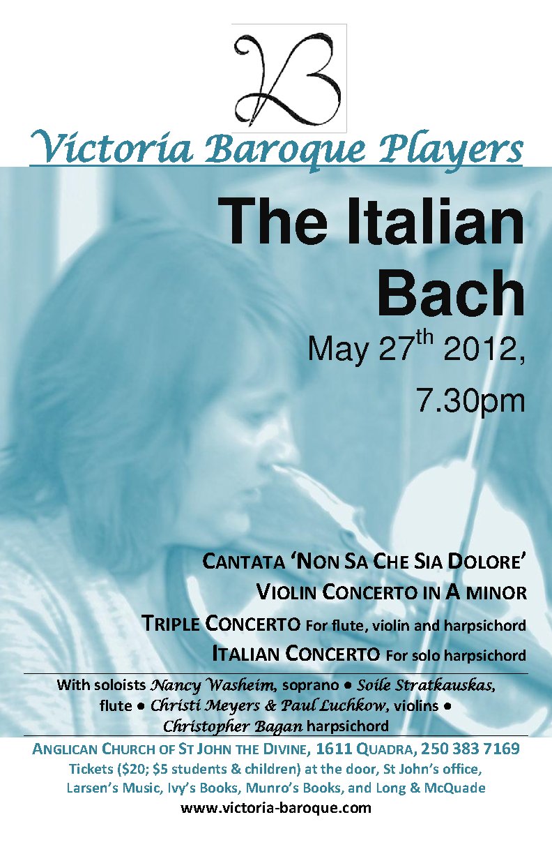 Victoria Baroque @ St. John The Divine May 27 2012 - Jun 6th @ St. John The Divine
