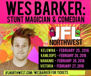 Wes Barker: Stunt Magician: Wes Barker @ Alix Goolden Performance Hall Feb 27 2016 - Jun 10th @ Alix Goolden Performance Hall