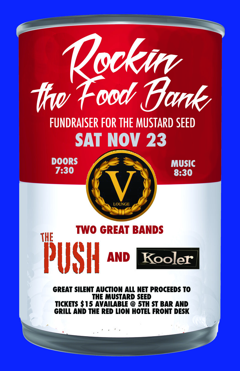 Rockin' The Food Bank: Kooler, Don Peterson & The Push Band  @ V-lounge Nov 23 2019 - May 6th @ V-lounge