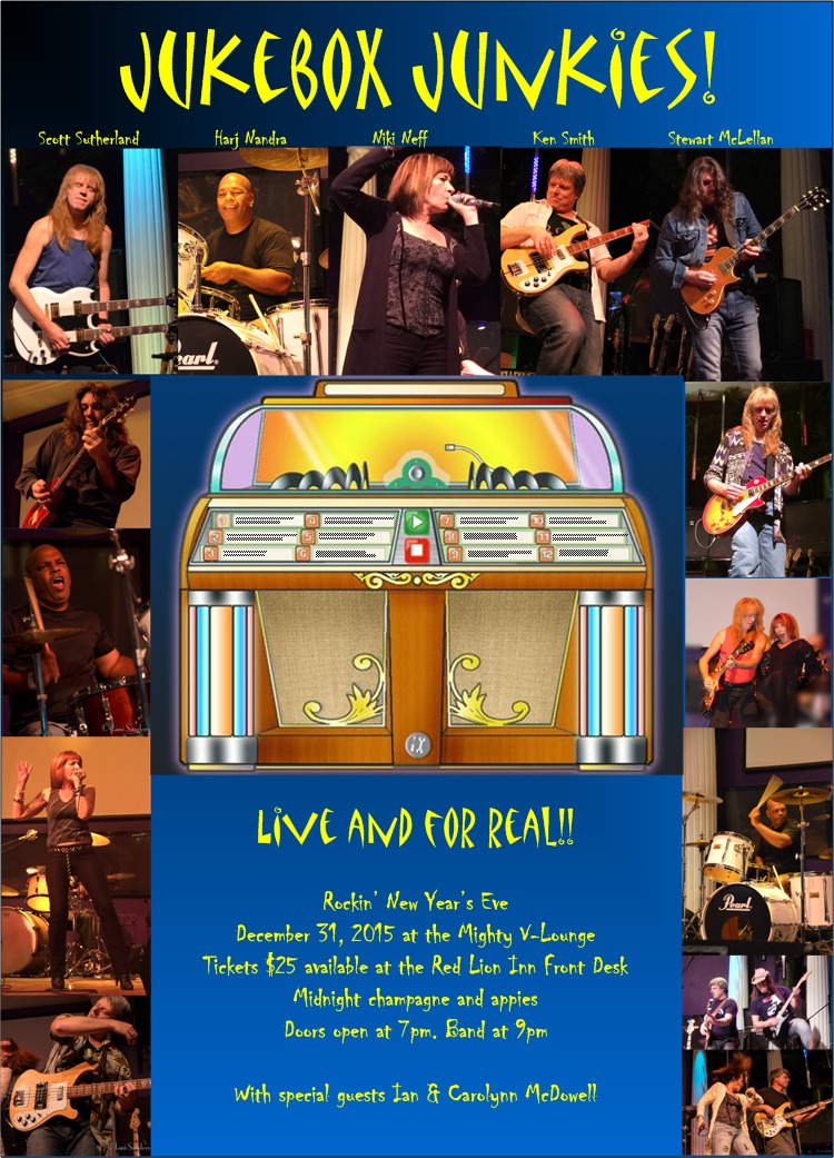 Jukebox Junkies, Carolynn McDowell, Ian McDowell @ V-lounge Dec 31 2015 - May 13th @ V-lounge