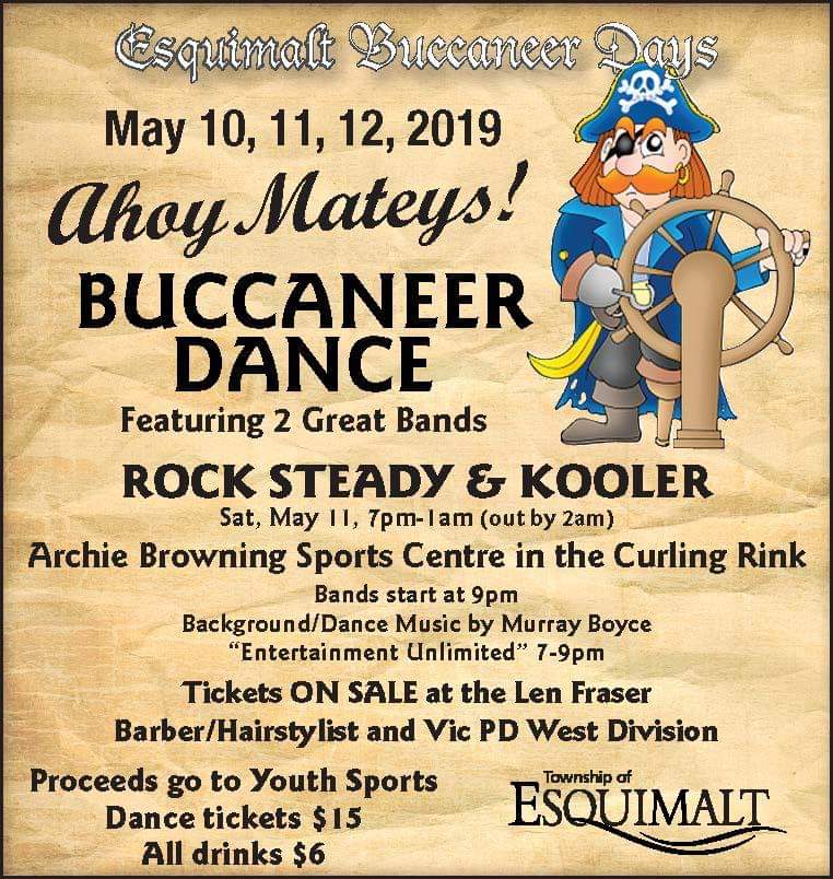 Buccaneer Dance 2019: Rock Steady, Kooler @ Archie Browning Sports Centre May 11 2019 - May 13th @ Archie Browning Sports Centre