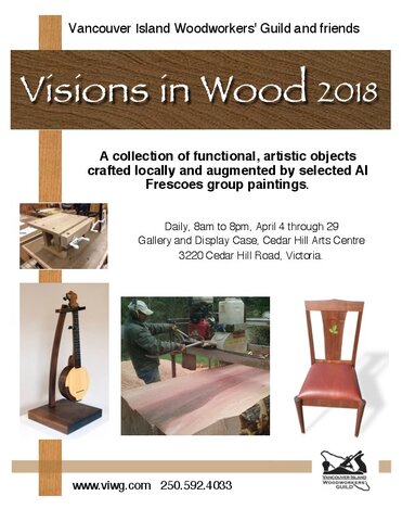 Visions in Wood 2018 @ The Arts Centre at Cedar Hill  Apr 10 2018 - May 10th @ The Arts Centre at Cedar Hill 