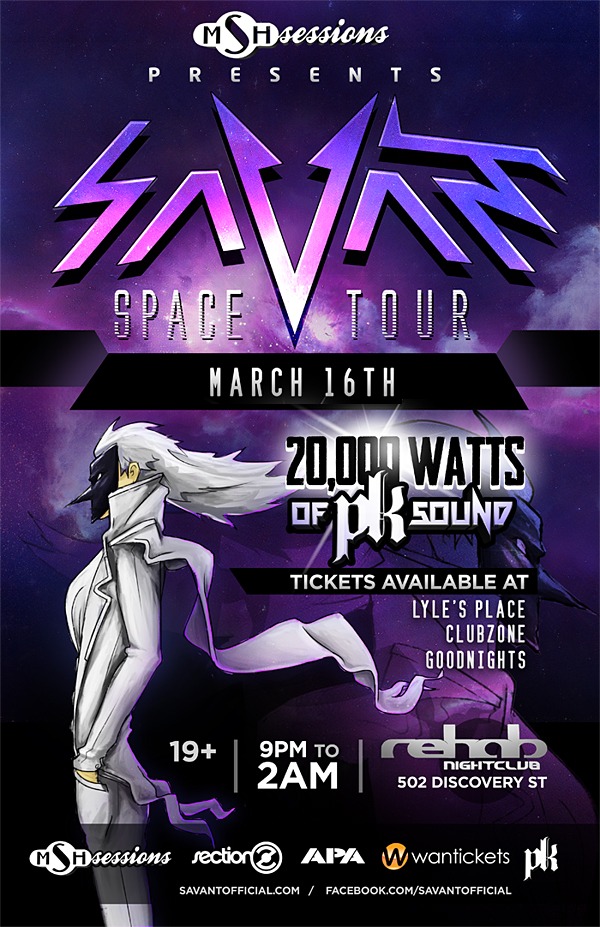 SAVANT (Space Tour): RAZIHEL, Froland, BRzA VS Triple XL @ REHAB NIGHTCLUB Mar 16 2014 - May 6th @ REHAB NIGHTCLUB
