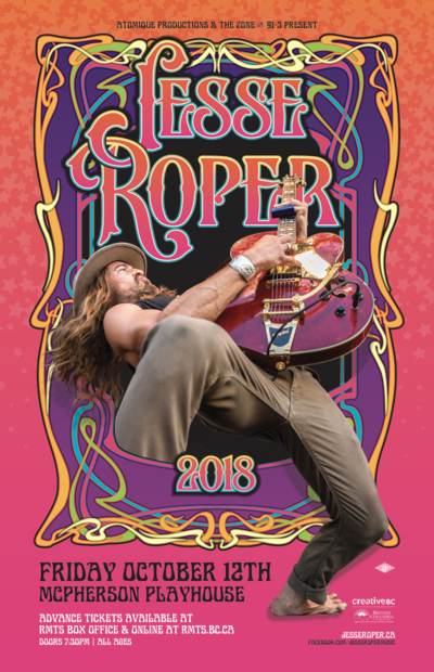 Jesse Roper, Plus Guests @ McPherson Playhouse Oct 12 2018 - Jun 10th @ McPherson Playhouse