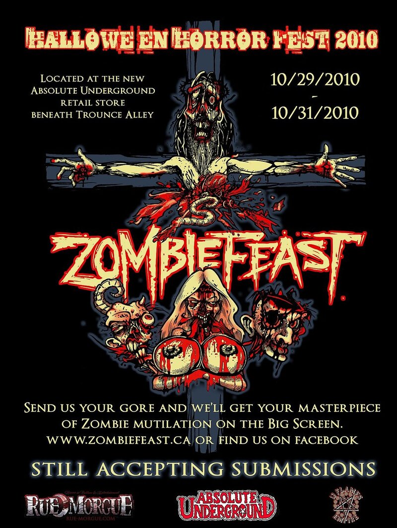 2nd Annual ZombieFeast Horror Film Fest: Classis Horror Movies, Zombie/Horror Short Films, Creature Features, Art Show Opening, Door Prizes!!! @ Absolute Underground Store - Oct 29, 2010