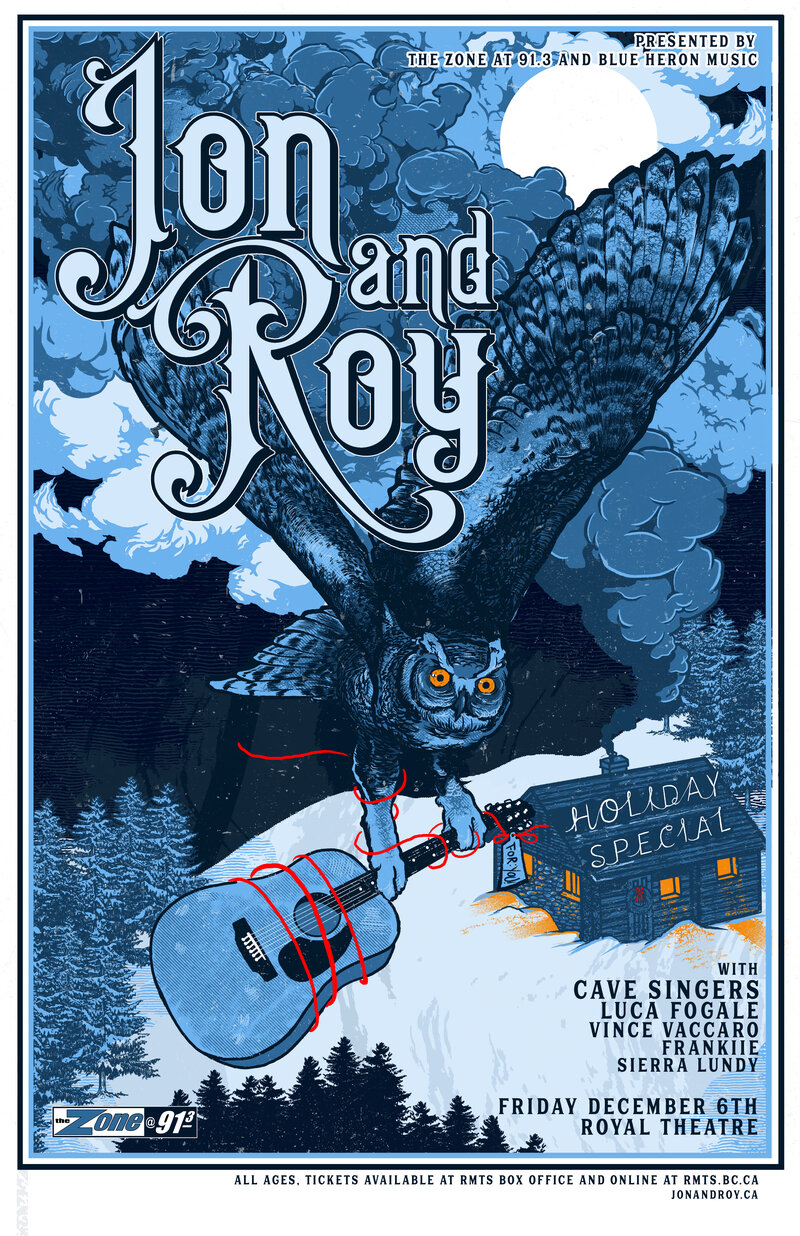 Jon and Roy, The Cave Singers, Luca Fogale, Vince Vaccaro, Frankiie, Sierra Lundy @ Royal Theatre Dec 6 2019 - May 6th @ Royal Theatre