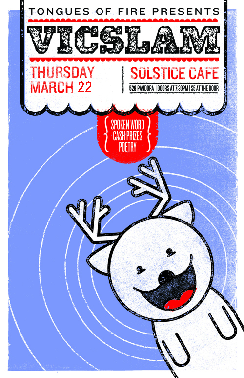 Full-contact poetry slam.: Vic Slam featuring Sean O'Gorman @ The Solstice Cafe & Lounge - Mar 22, 2012