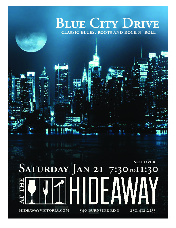 Blue City Drive @ Hideaway Caf&eacute; Jan 21 2017 - May 8th @ Hideaway Caf&eacute;