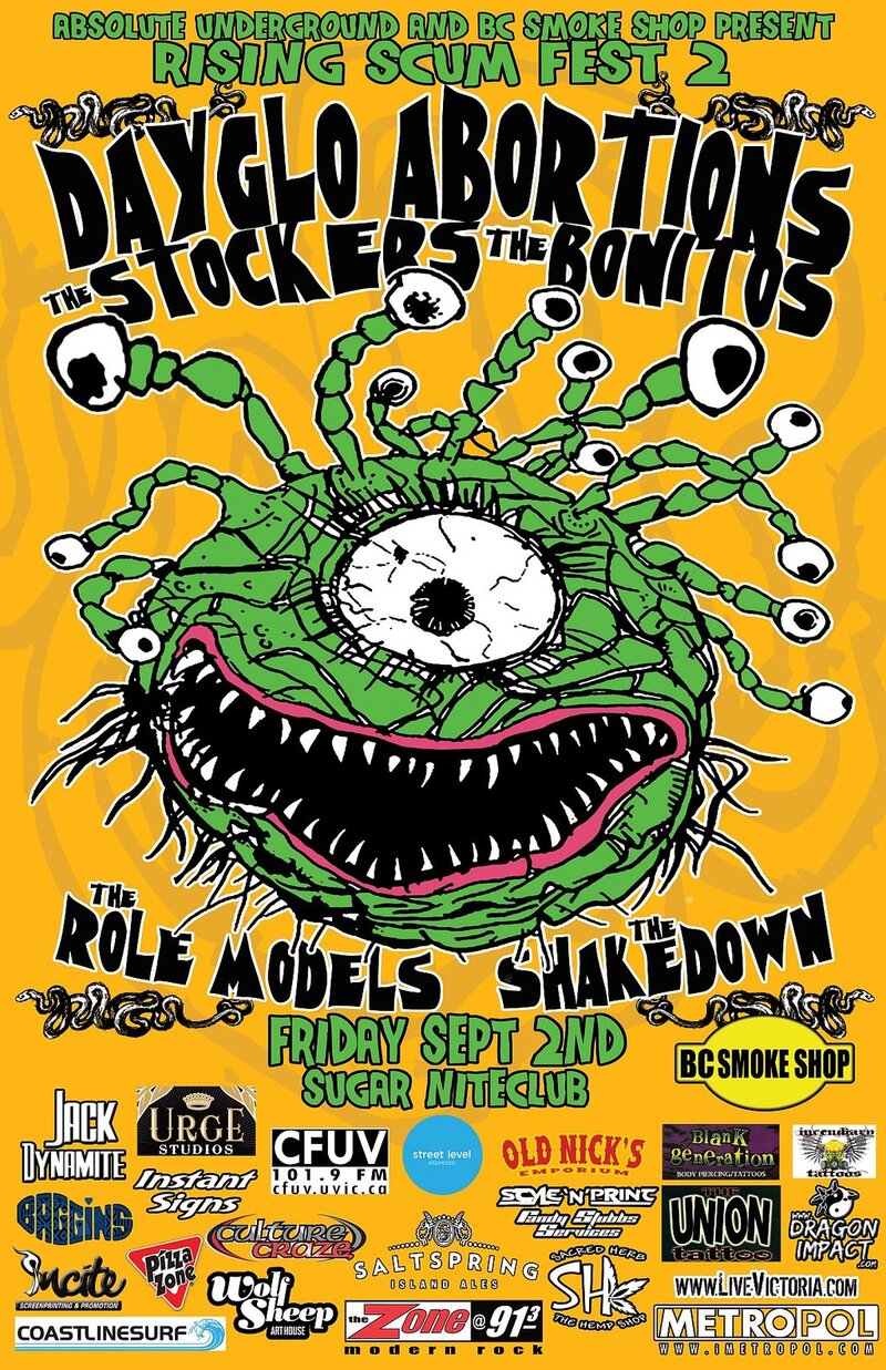 Rising Scum Fest Day 2 -: Dayglo Abortions, The Stockers, The Bonitos, The Role Models, Shakedown @ Capital Ballroom Sep 2 2011 - May 6th @ Capital Ballroom