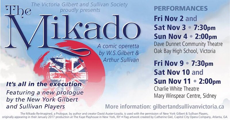 Gilbert & Sullivan's THE MIKADO @ Mary Winspear Centre Nov 9 2018 - May 1st @ Mary Winspear Centre