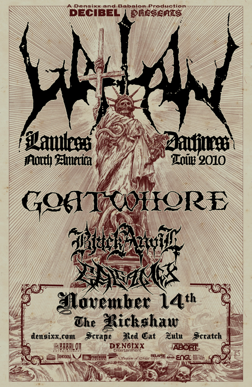 Lawless Darkness North American Tour 2010: Watain, Goatwhore, Black Anvil, Galgamex @ Rickshaw Theatre - Nov 14, 2010
