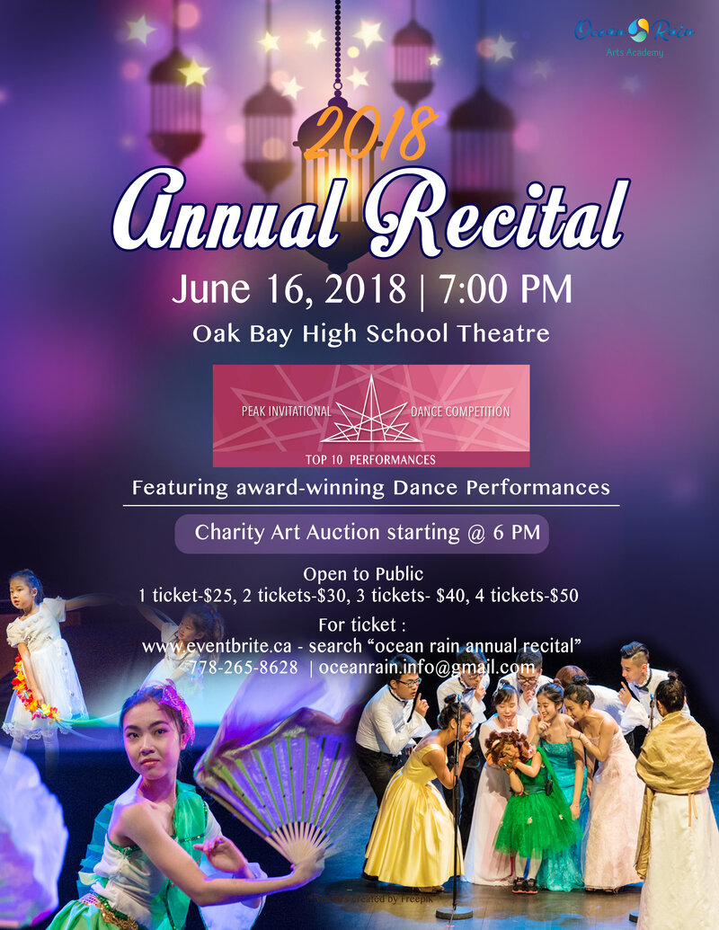 Ocean Rain Annual Recital @ Dave Dunnet Theatre  - Jun 16, 2018