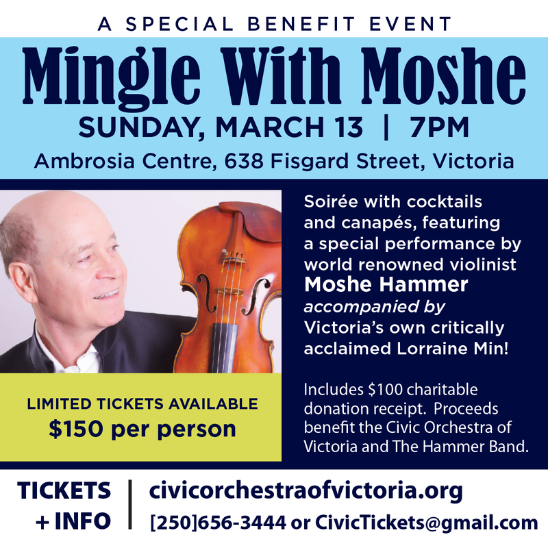 Mingle With Moshe - Benefit Soiree: Moshe Hammer, Lorraine Min @ Ambrosia Banquet & Events Mar 13 2016 - May 7th @ Ambrosia Banquet & Events