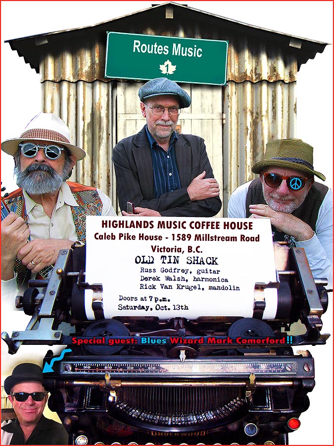 Highlands Music Coffee House is delighted to present the band: The Old Tin Shack @ Caleb Pike House Oct 13 2018 - May 1st @ Caleb Pike House