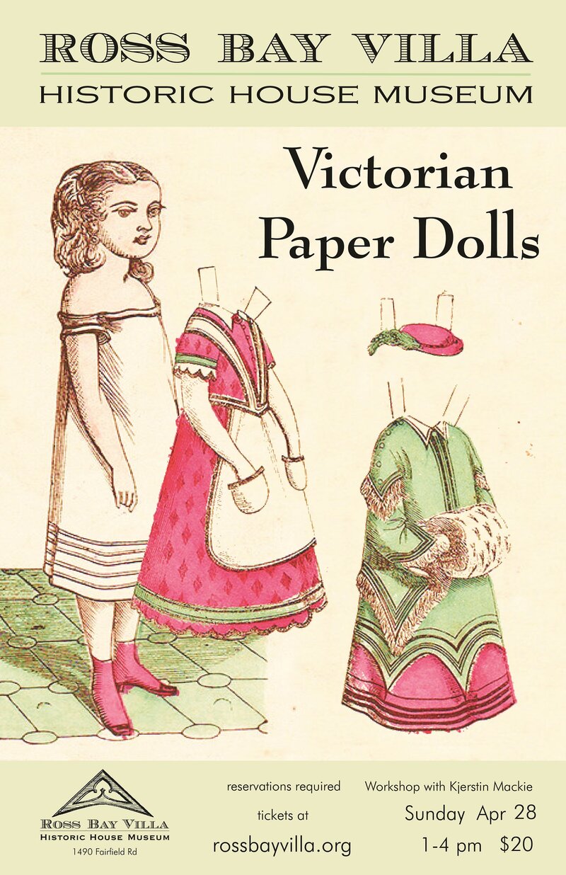 19th Century Paper Dolls Workshop: Kjerstin Mackie @ Ross Bay Villa Historic House Museum - Apr 28, 2019