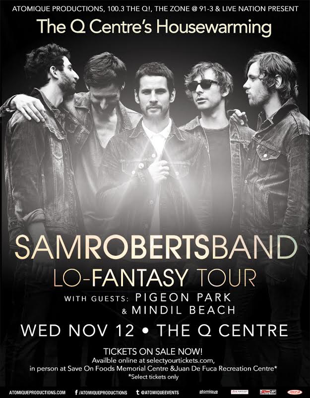 Sam Roberts Band, Pigeon Park, Mindil Beach @ The Q Centre - Nov 12, 2014