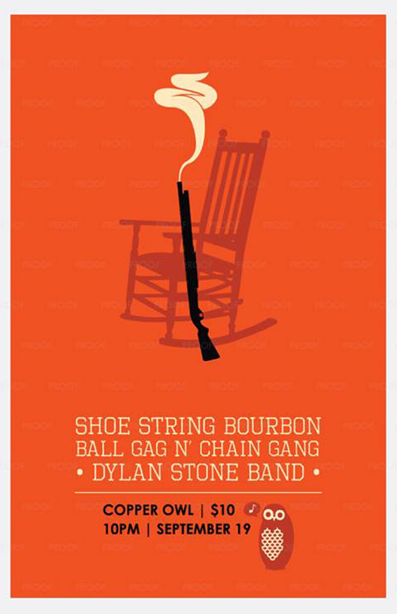 Dylan Stone Band, Ball Gag n' Chain Gang, Shoestring Bourbon @ Copper Owl Sep 19 2014 - May 14th @ Copper Owl