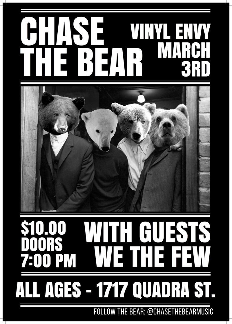 Chase the Bear, We The Few @ Vinyl Envy Mar 3 2018 - Jun 10th @ Vinyl Envy