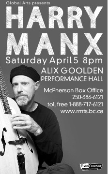 Harry Manx @ Alix Goolden Performance Hall Apr 5 2014 - May 8th @ Alix Goolden Performance Hall