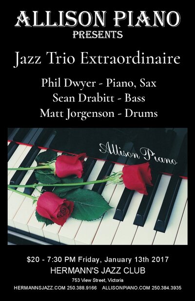 An Extraordinary Trio: Phil Dwyer , Sean Drabitt, Matt Jorgenson @ Hermann's Jazz Club Jan 13 2017 - May 16th @ Hermann's Jazz Club