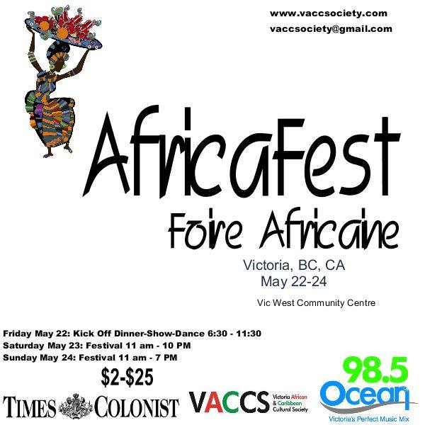 AfriCa Fest: Merlin Nyakam, Amara Kant&eacute;, Salif Sanou, Akra Soumah, Kikeyambay @ Archie Browning Sports Centre May 27 2017 - May 7th @ Archie Browning Sports Centre